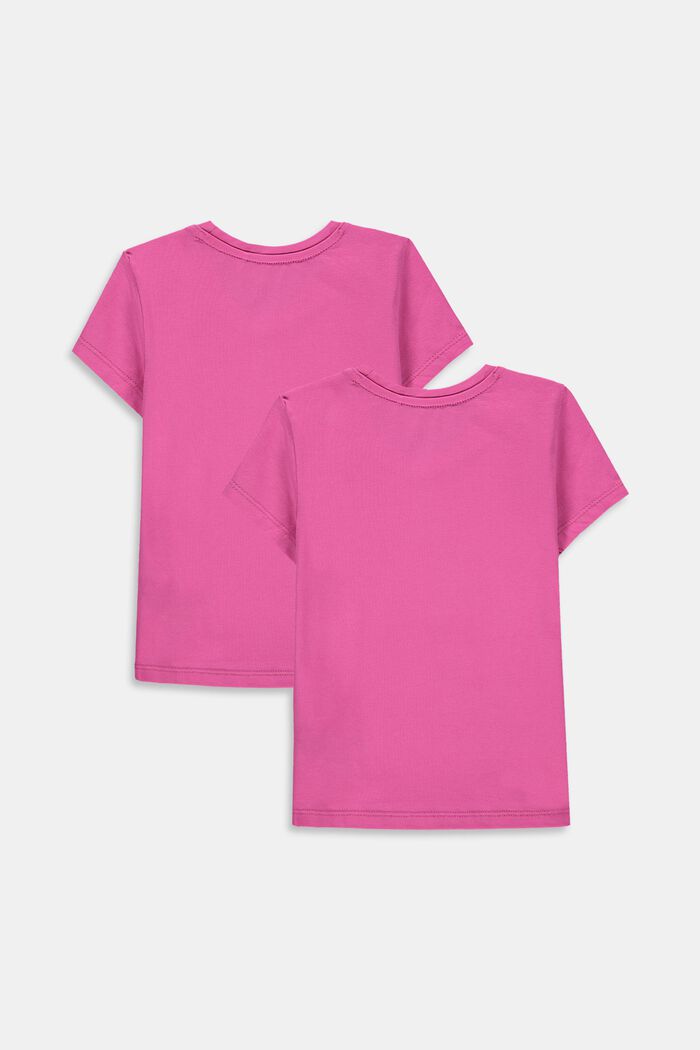 T-shirt in 100% cotone, confezione doppia, PINK, detail image number 1