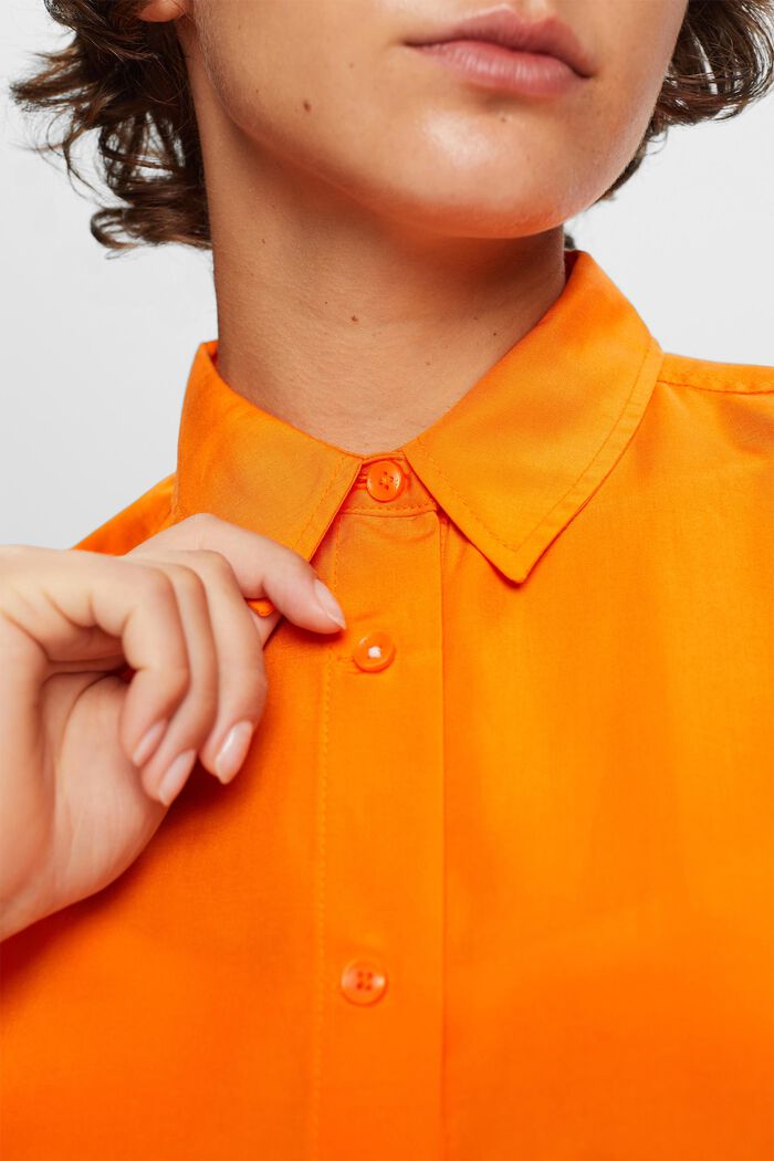 Camicia blusata oversize, BRIGHT ORANGE, detail image number 2