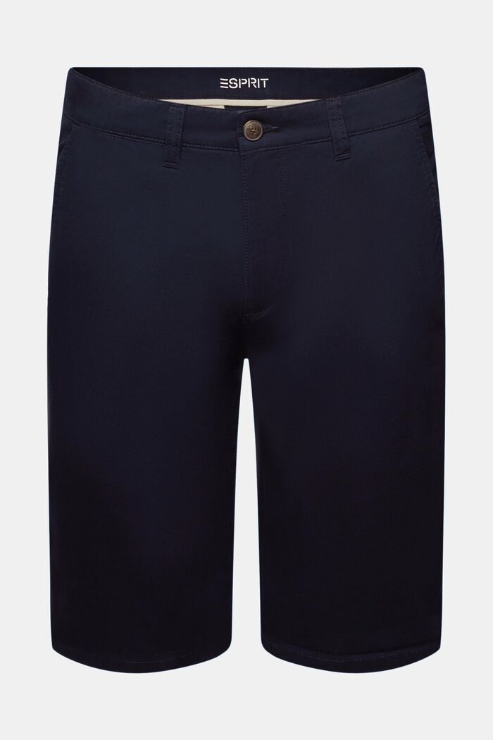 Pantaloncini stile chino in cotone sostenibile, NAVY, detail image number 7
