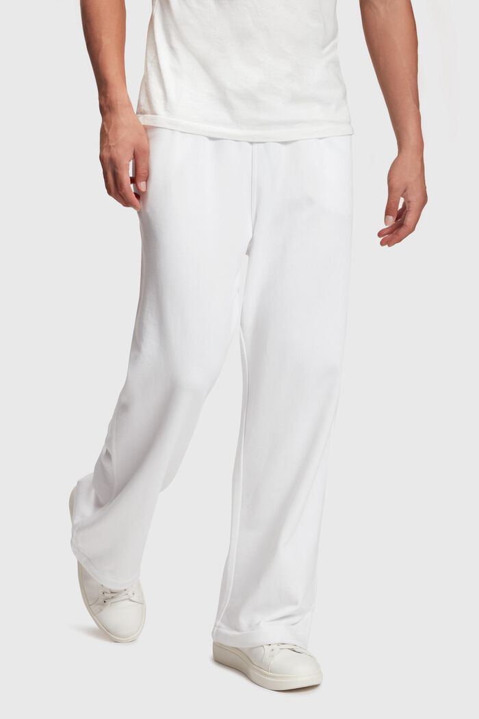 Pantaloni stile jogger in jersey, WHITE, detail image number 0