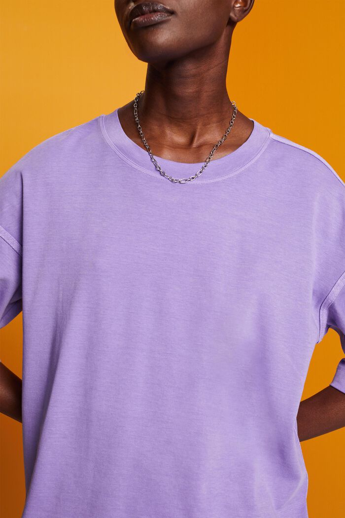 T-shirt in cotone oversize, PURPLE, detail image number 2