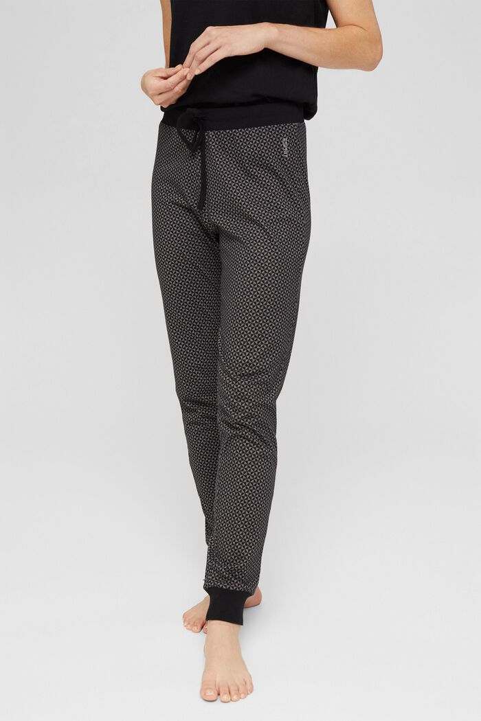 Pantaloni da pigiama in jersey di 100% cotone biologico, BLACK, detail image number 5