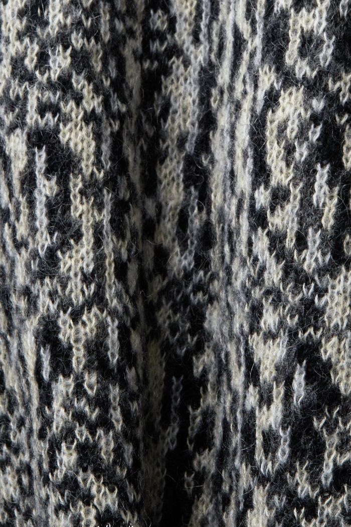 Pullover jacquard in lamé, BLACK, detail image number 4