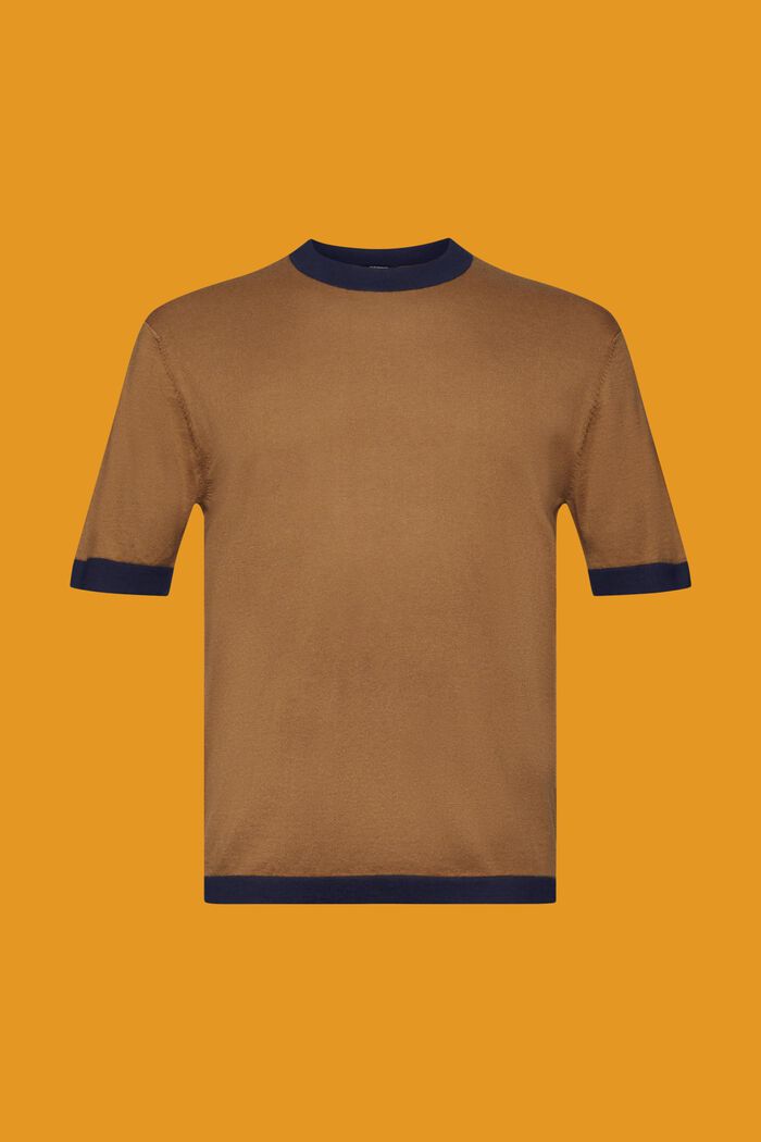 T-shirt in maglia, PALE KHAKI, detail image number 5