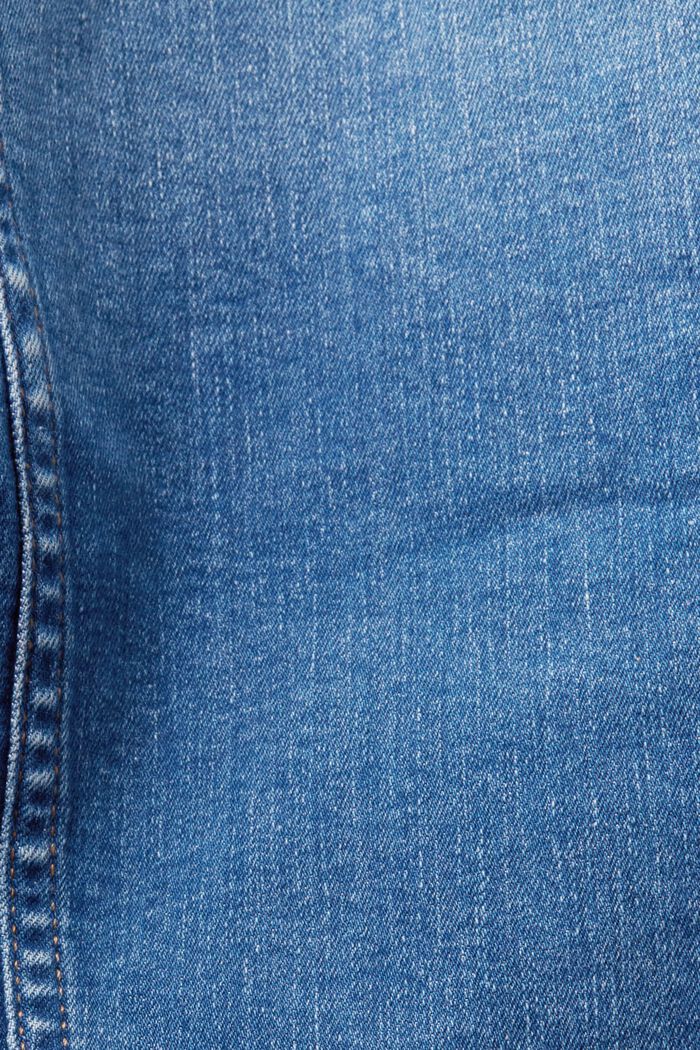 Giacca di jeans dal look usato, in cotone biologico, BLUE MEDIUM WASHED, detail image number 5
