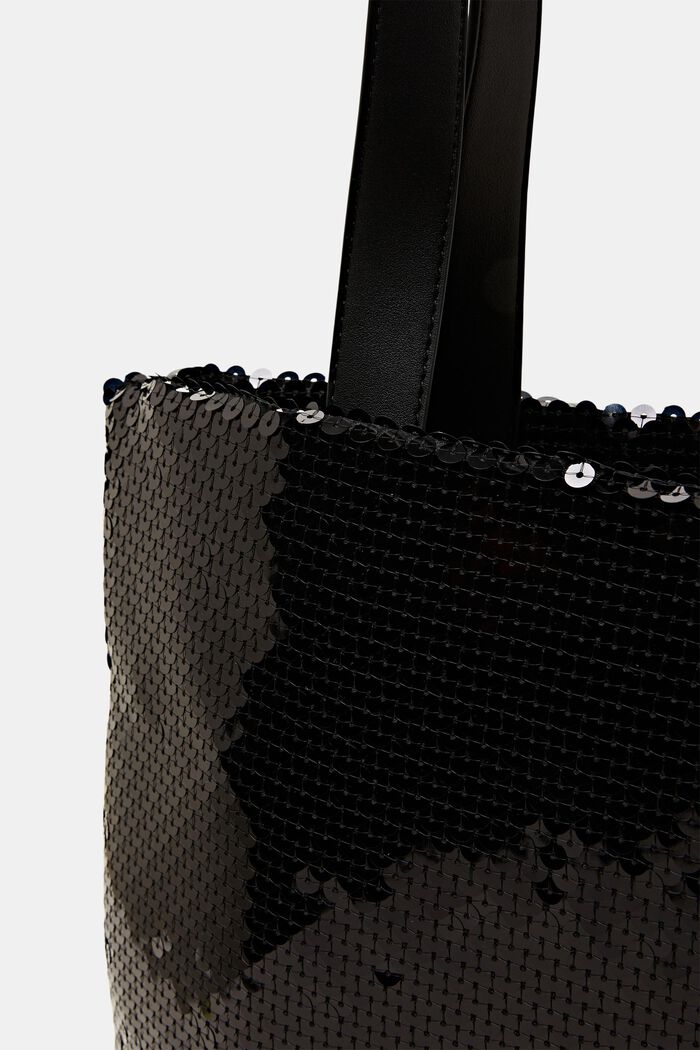 Tote Bag con paillettes, BLACK, detail image number 1