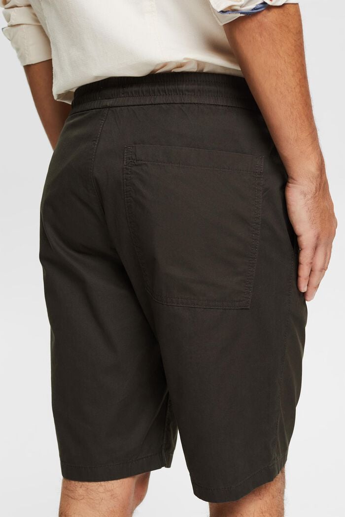 Shorts con vita elastica, 100% cotone, ANTHRACITE, detail image number 2