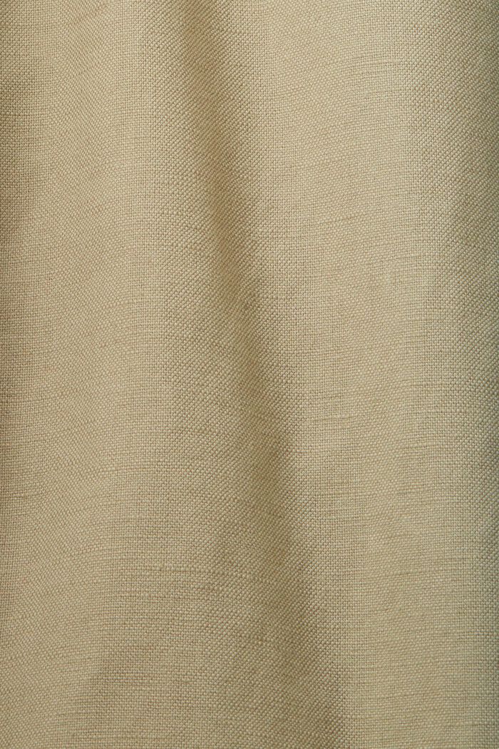 Pantaloni in misto cotone e lino, LIGHT GREEN, detail image number 4