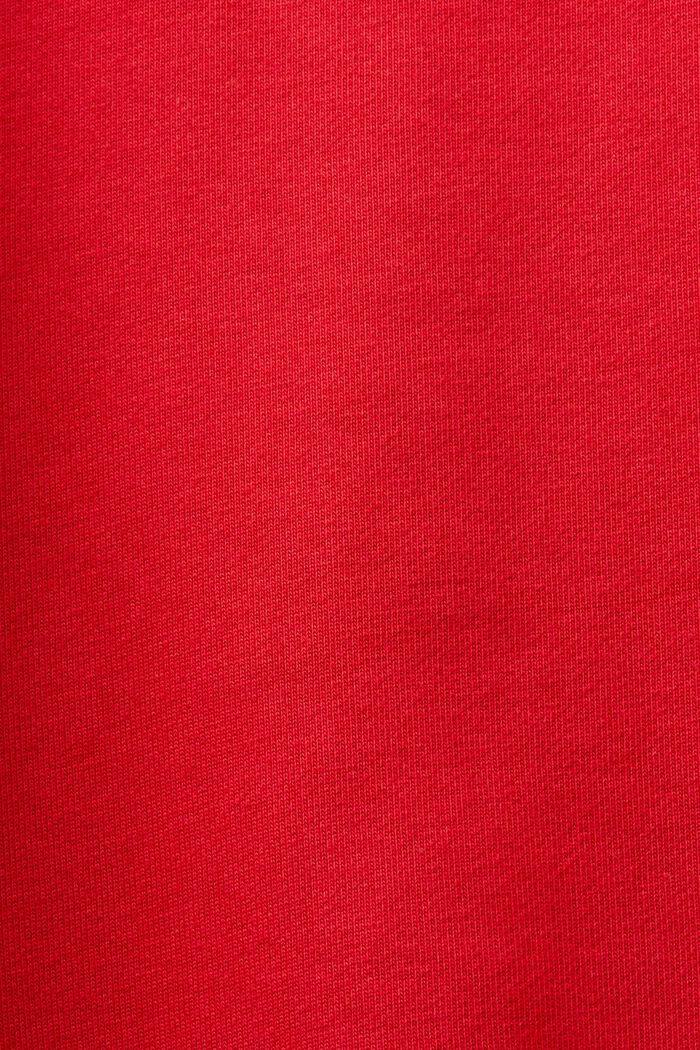 Felpa unisex con logo in pile di cotone, RED, detail image number 7