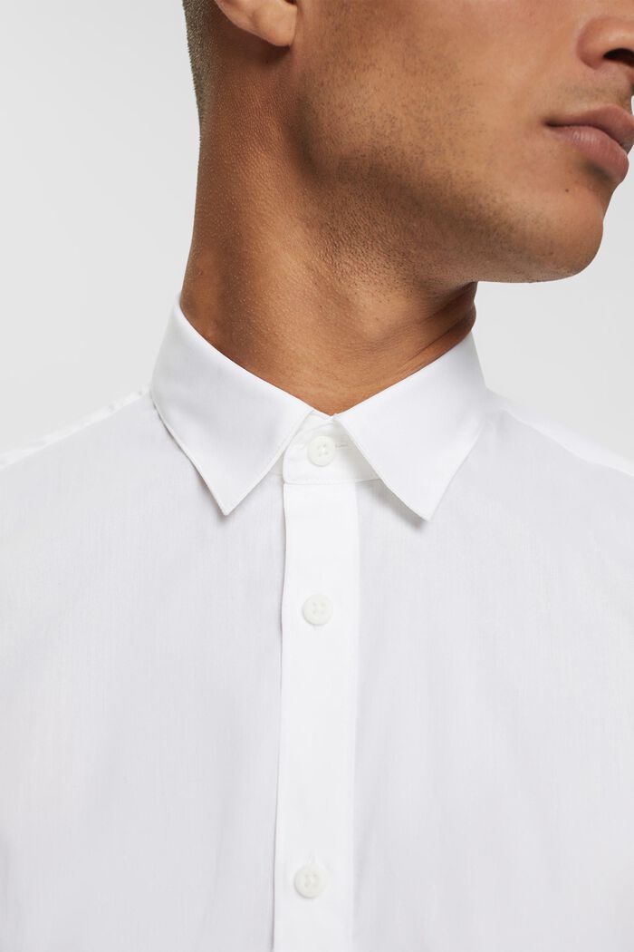 Camicia in cotone sostenibile, WHITE, detail image number 0