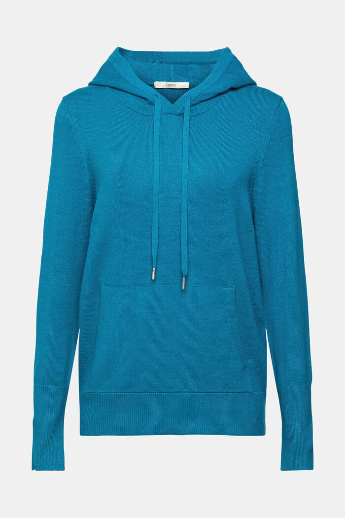 Pullover con cappuccio, TEAL BLUE, detail image number 2