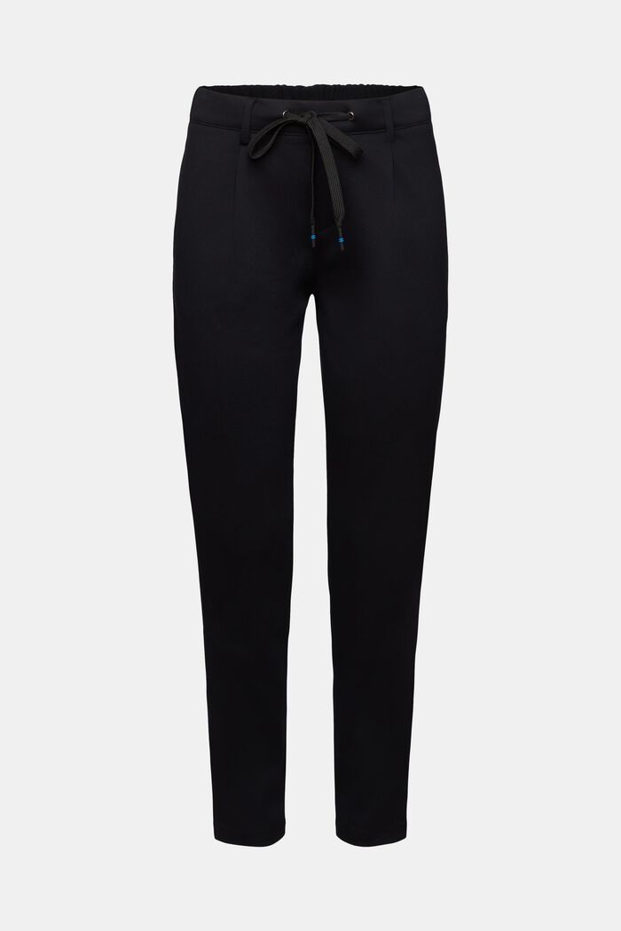 Pantaloni stretch con elastico in vita, BLACK, detail image number 7