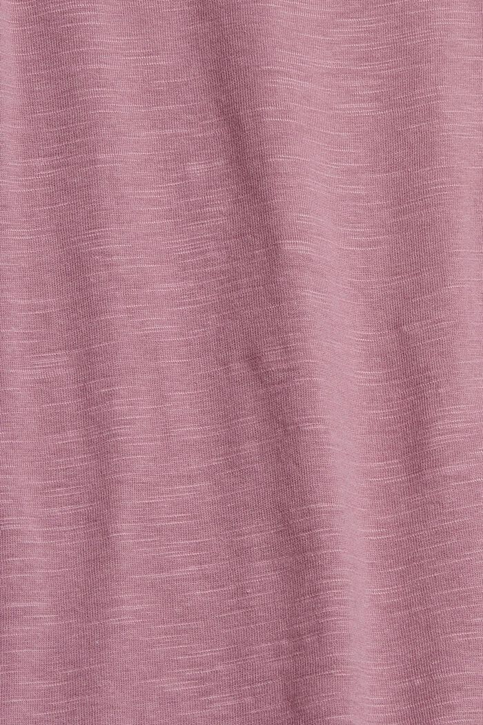 Maglia a maniche lunghe con fiocco, misto cotone biologico, MAUVE, detail image number 4