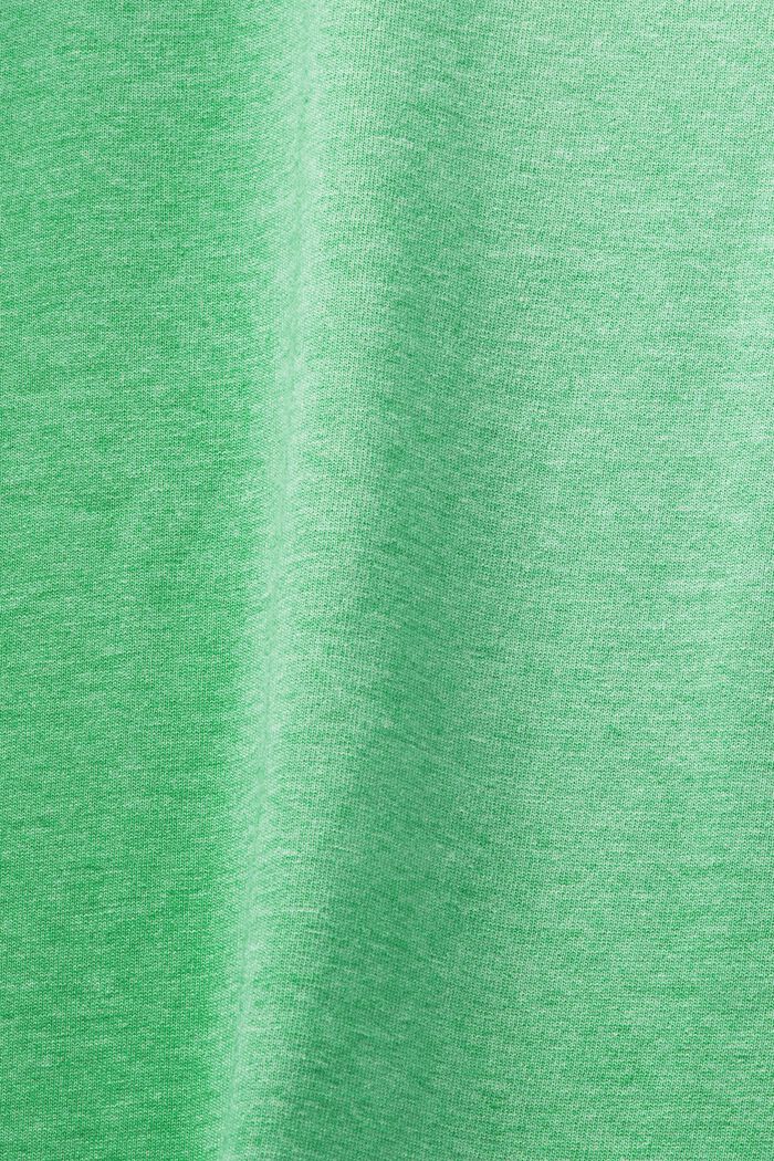 T-shirt girocollo melangiata, CITRUS GREEN, detail image number 5