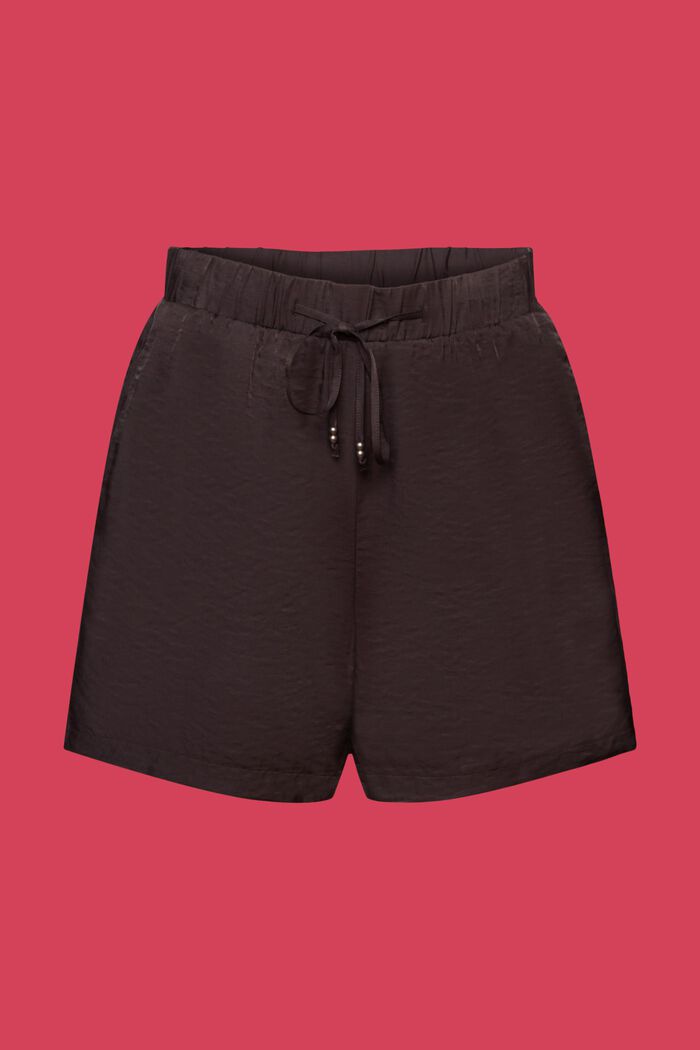 Shorts pull on in raso, ANTHRACITE, detail image number 7