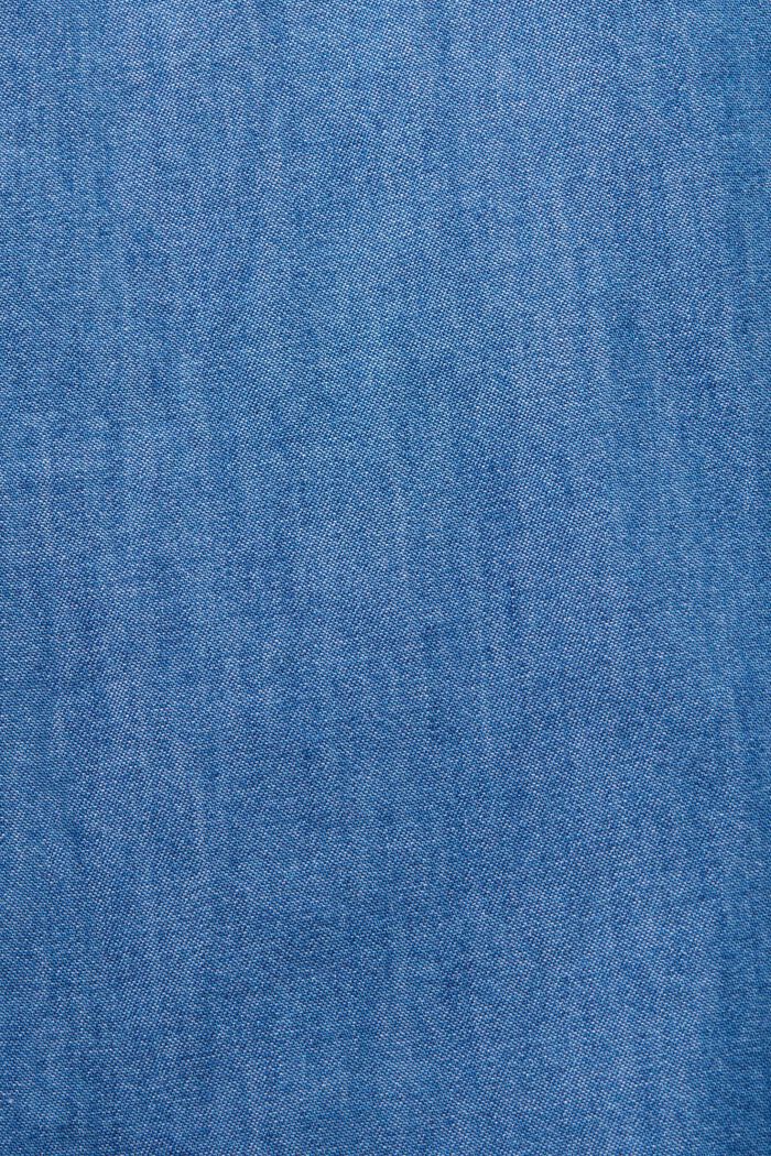 Abito midi leggero in jeans con cintura da annodare, BLUE MEDIUM WASHED, detail image number 4