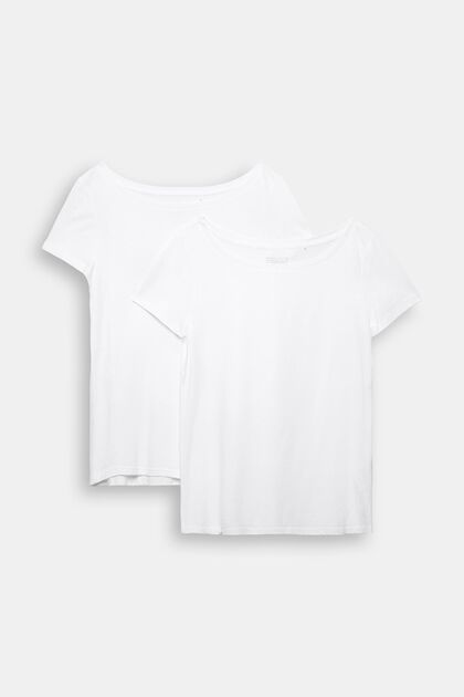 Confezione doppia: t-shirt basic in misto cotone biologico