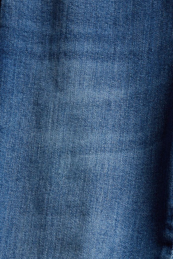Jeans con bottone doppio, cotone biologico, BLUE MEDIUM WASHED, detail image number 1