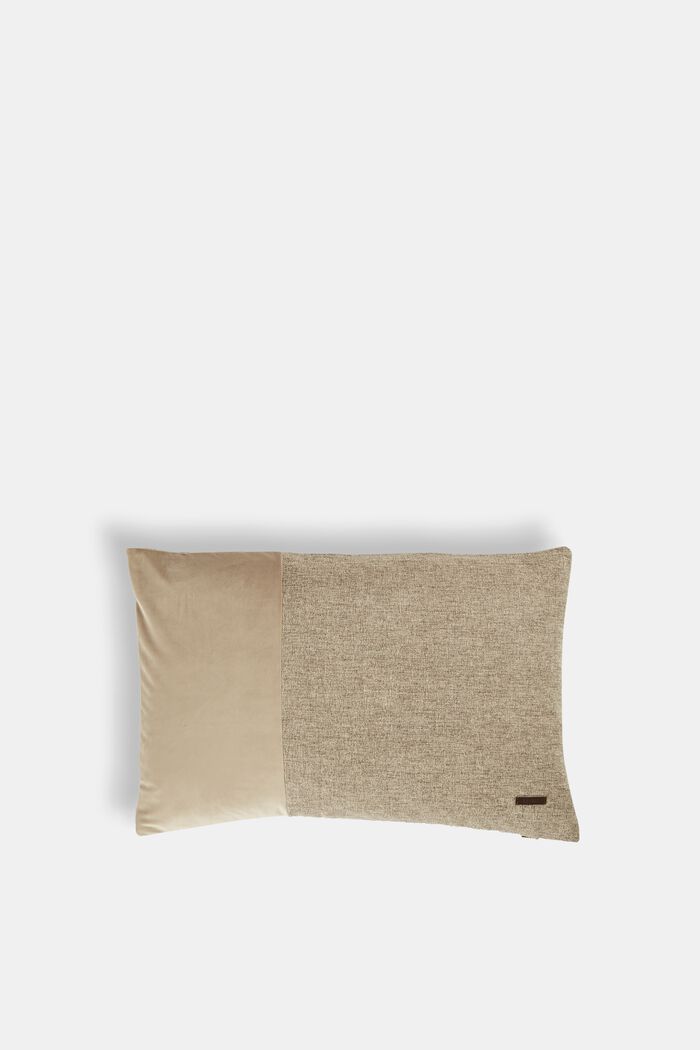 Fodera per cuscino in materiale misto con microvelluto, CHOCOLATE, detail image number 0