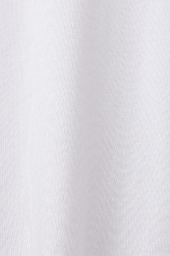 Maglia a maniche lunghe in jersey, 100% cotone, WHITE, detail image number 6