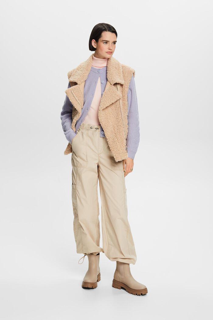 Cardigan in maglia intrecciata di misto lana, LIGHT BLUE LAVENDER, detail image number 2