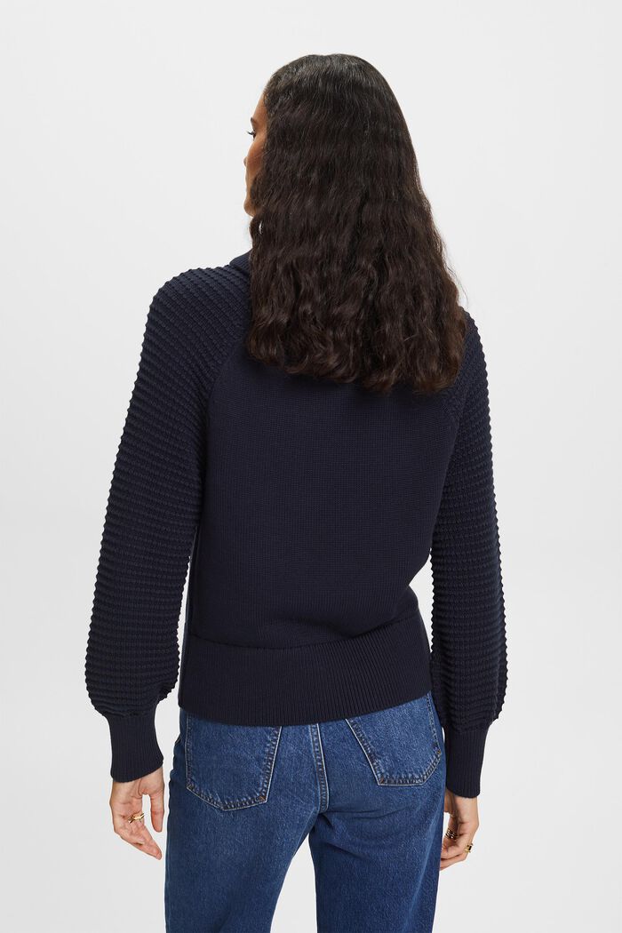 Pullover dolcevita in cotone, NAVY, detail image number 4