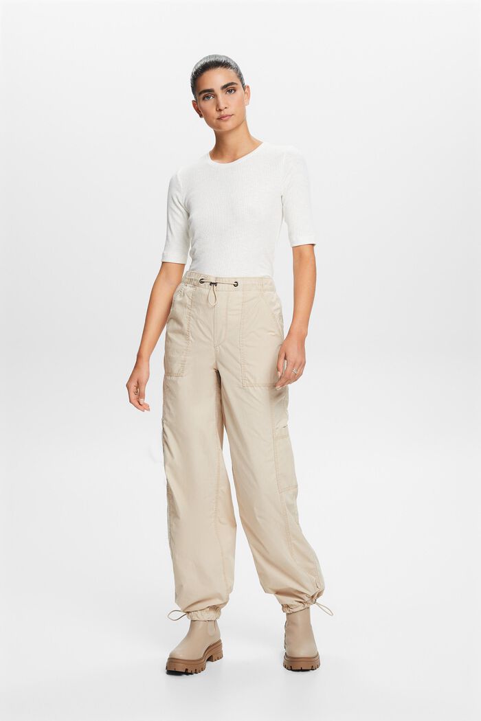 Pantaloni cargo, 100% cotone, SAND, detail image number 5