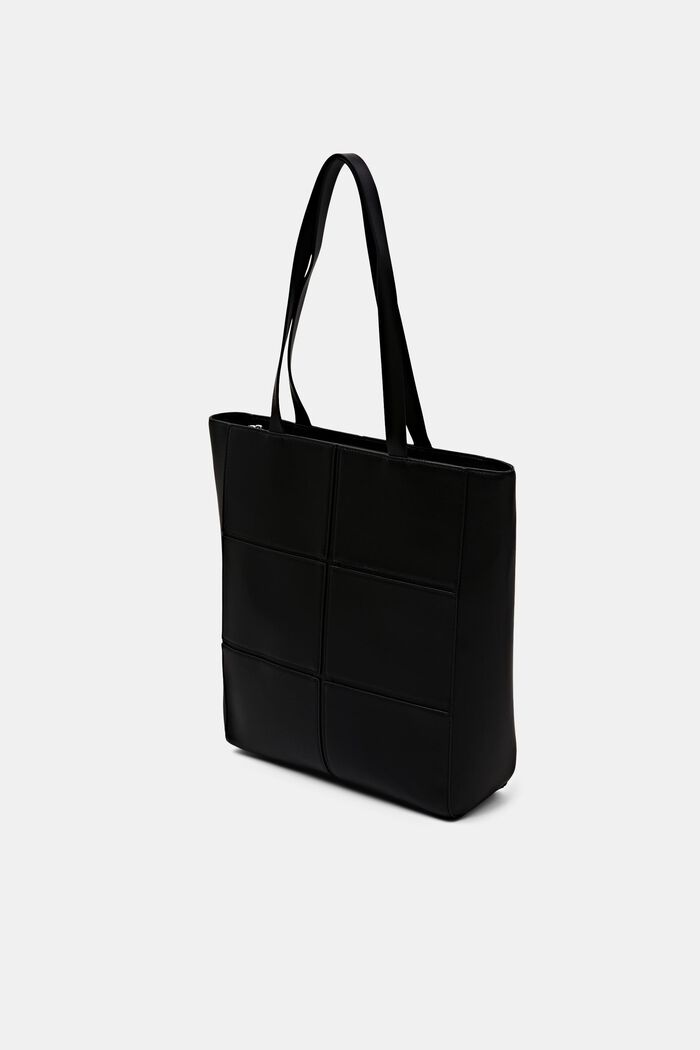 Tote Bag in similpelle, BLACK, detail image number 2