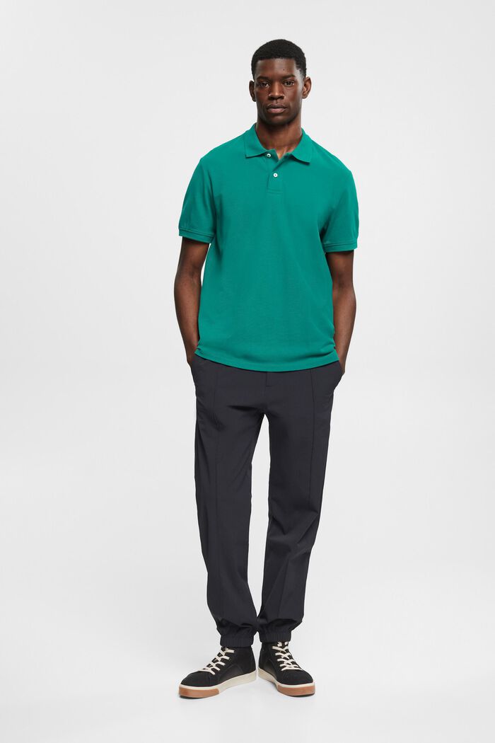 Camicia polo slim fit, EMERALD GREEN, detail image number 5