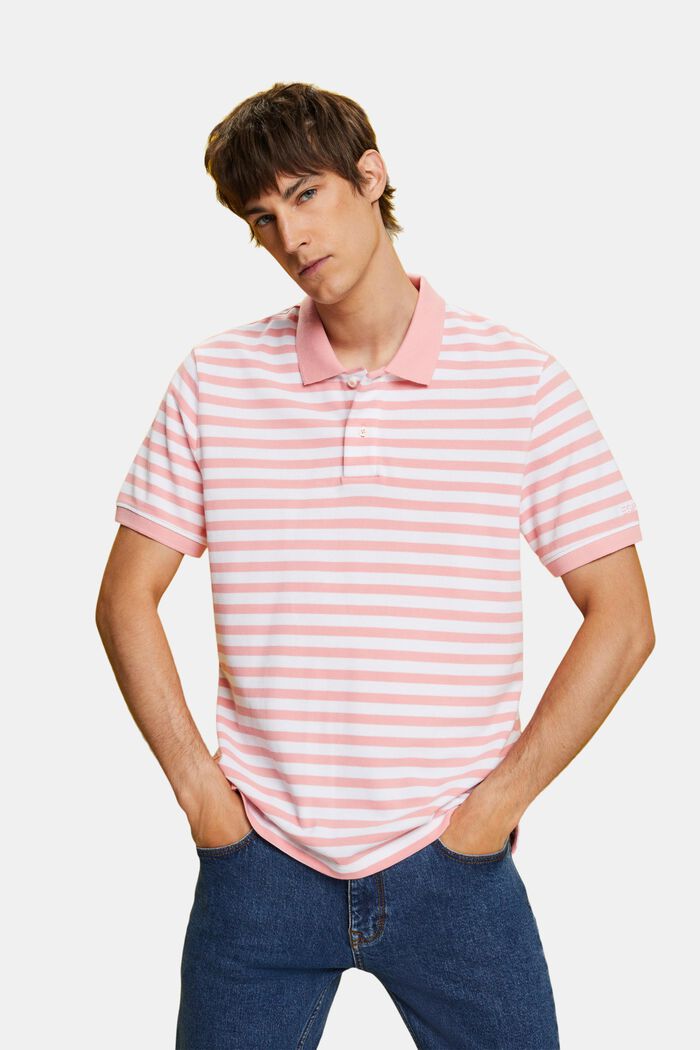 Polo a righe Slim Fit, PINK, detail image number 0