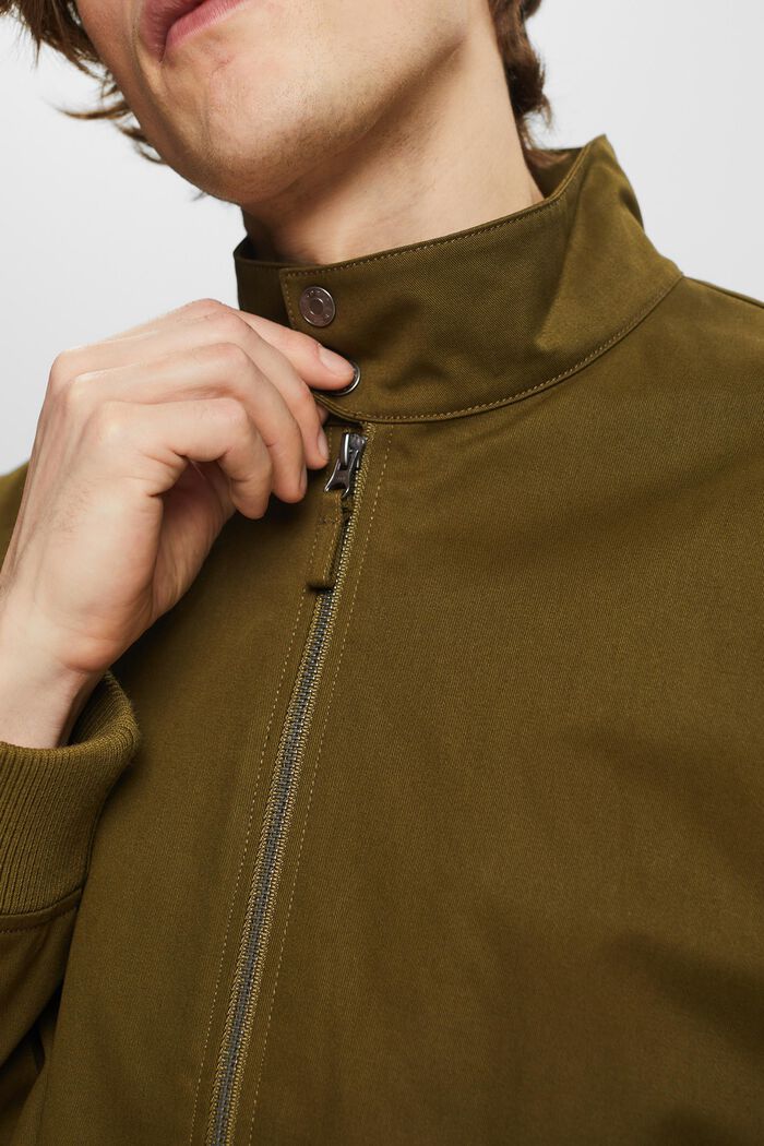 Giacca in canvas di cotone, KHAKI GREEN, detail image number 3