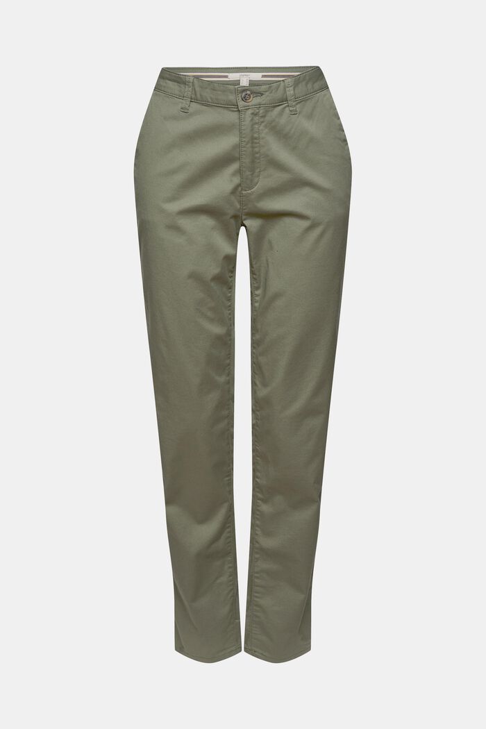 Chino stretch con Lycra xtra life™, KHAKI GREEN, detail image number 0