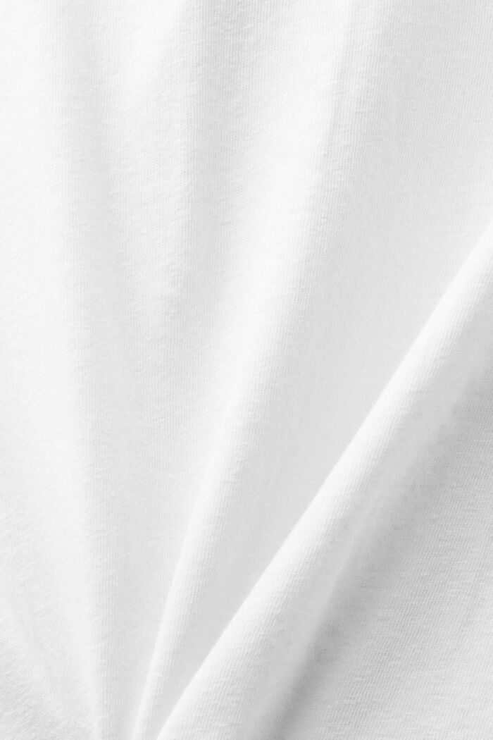 Polo in lino e cotone, OFF WHITE, detail image number 5