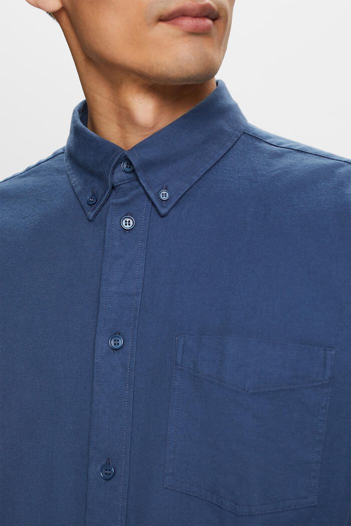 Camicia in twill regular fit, GREY BLUE, detail image number 1
