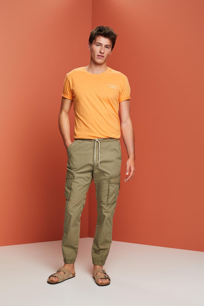 Pantaloni cargo, 100% cotone, OLIVE, detail image number 5