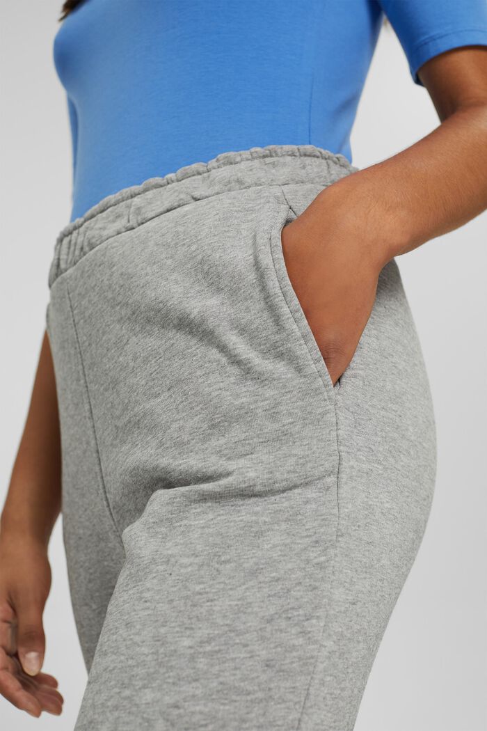 Pantaloni aderenti a vita alta in felpa, MEDIUM GREY, detail image number 2