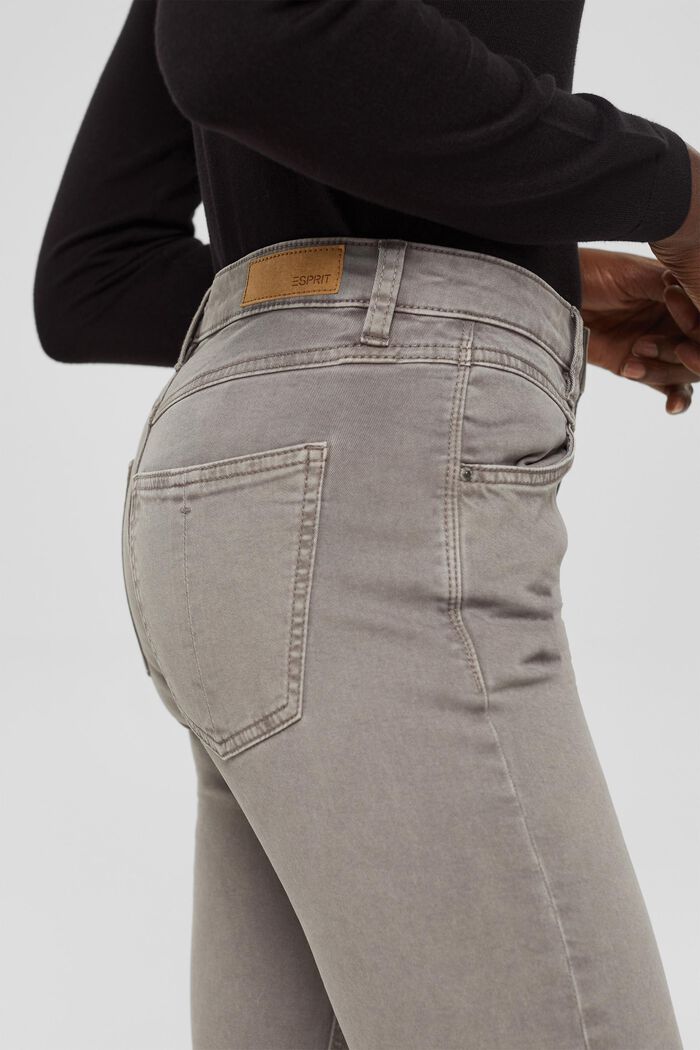 Pantaloni stretch con cotone biologico, GUNMETAL, detail image number 5