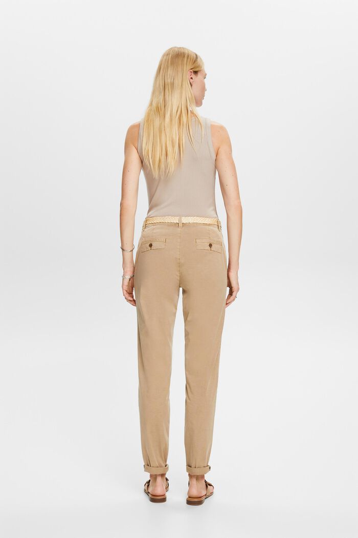 Pantaloni chino con cintura, TAUPE, detail image number 1