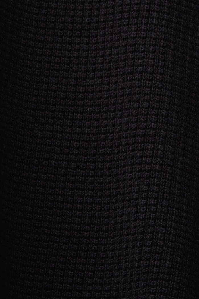 Pullover con zip in 100% cotone Pima, BLACK, detail image number 5