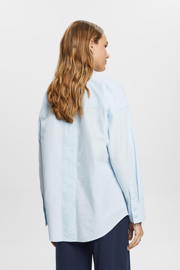 Camicia blusata oversize, PASTEL BLUE, detail image number 3