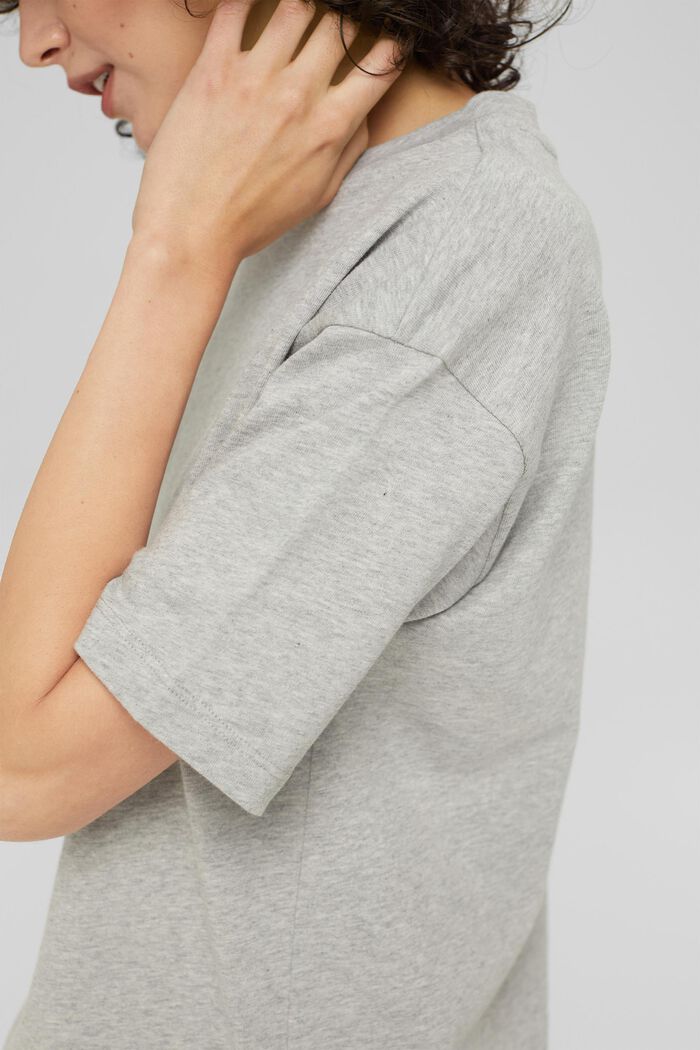 T-shirt oversize in cotone, LIGHT GREY, detail image number 2