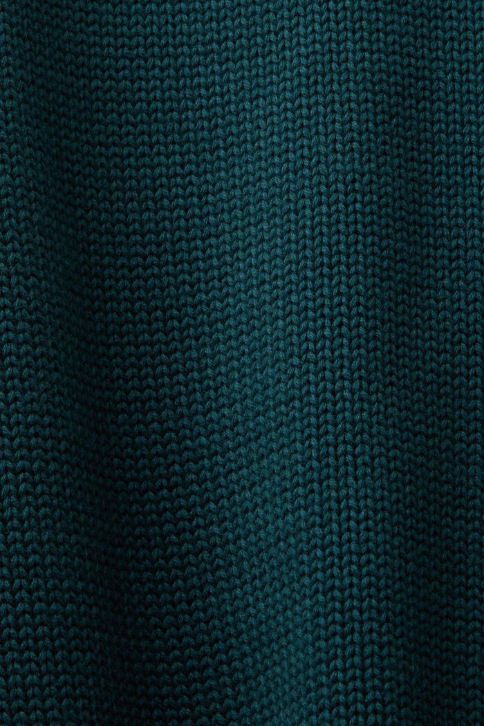 Pullover dolcevita in cotone, EMERALD GREEN, detail image number 4
