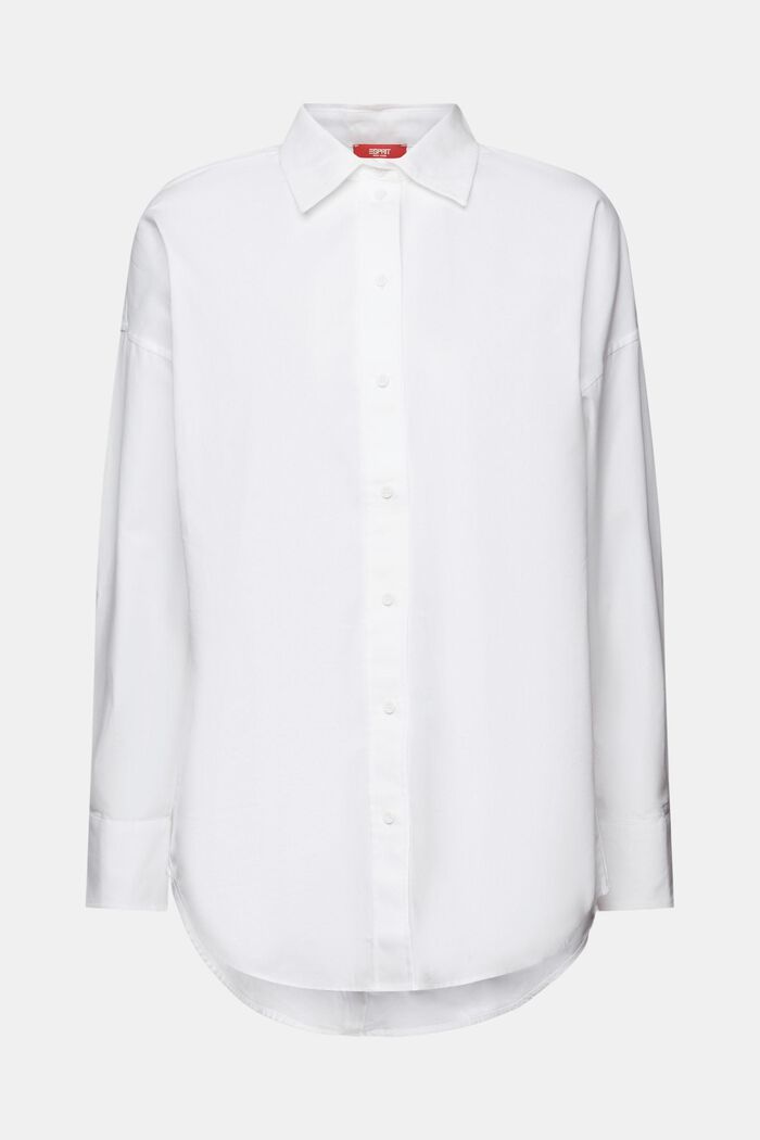 Camicia blusata oversize, WHITE, detail image number 6