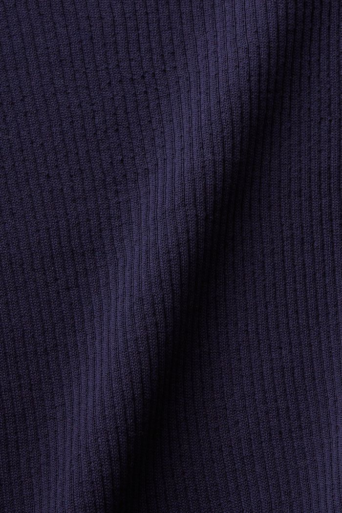 Pullover a manica corta senza cuciture, NAVY, detail image number 4