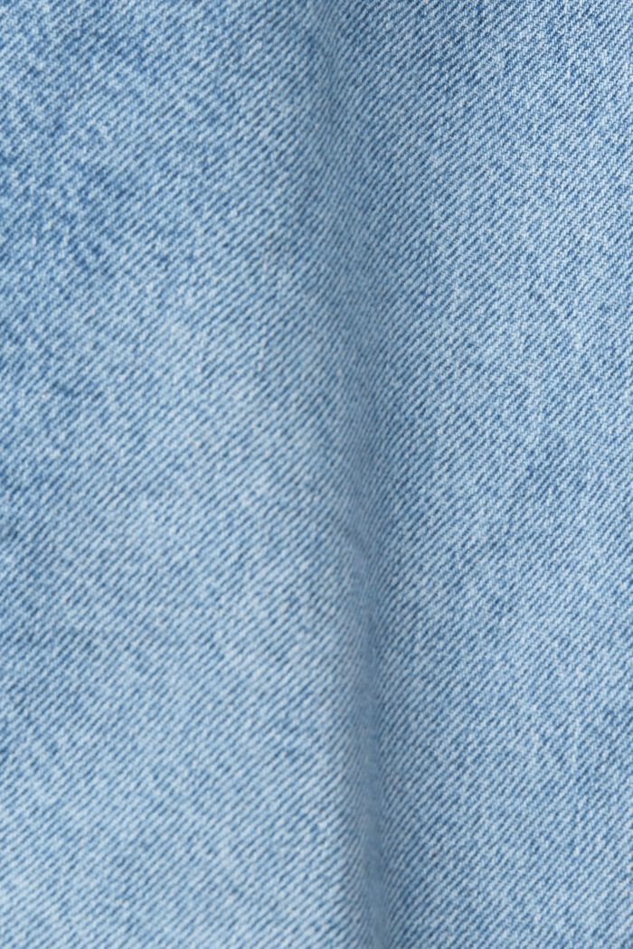 Abito salopette mini in denim, BLUE MEDIUM WASHED, detail image number 6