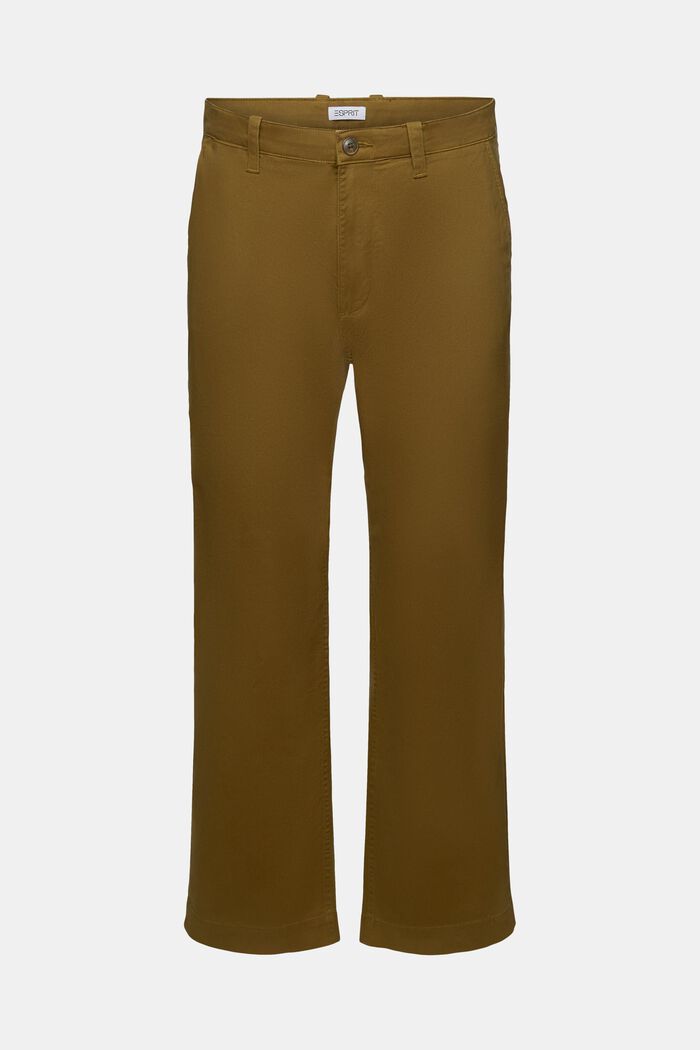 Pantaloni chino dritti in stile vintage, KHAKI GREEN, detail image number 6