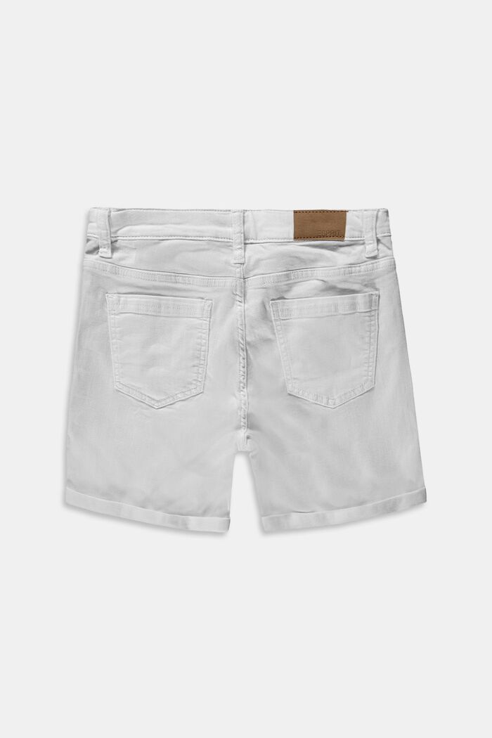 In materiale riciclato: shorts in denim con cintura regolabile, WHITE, detail image number 1