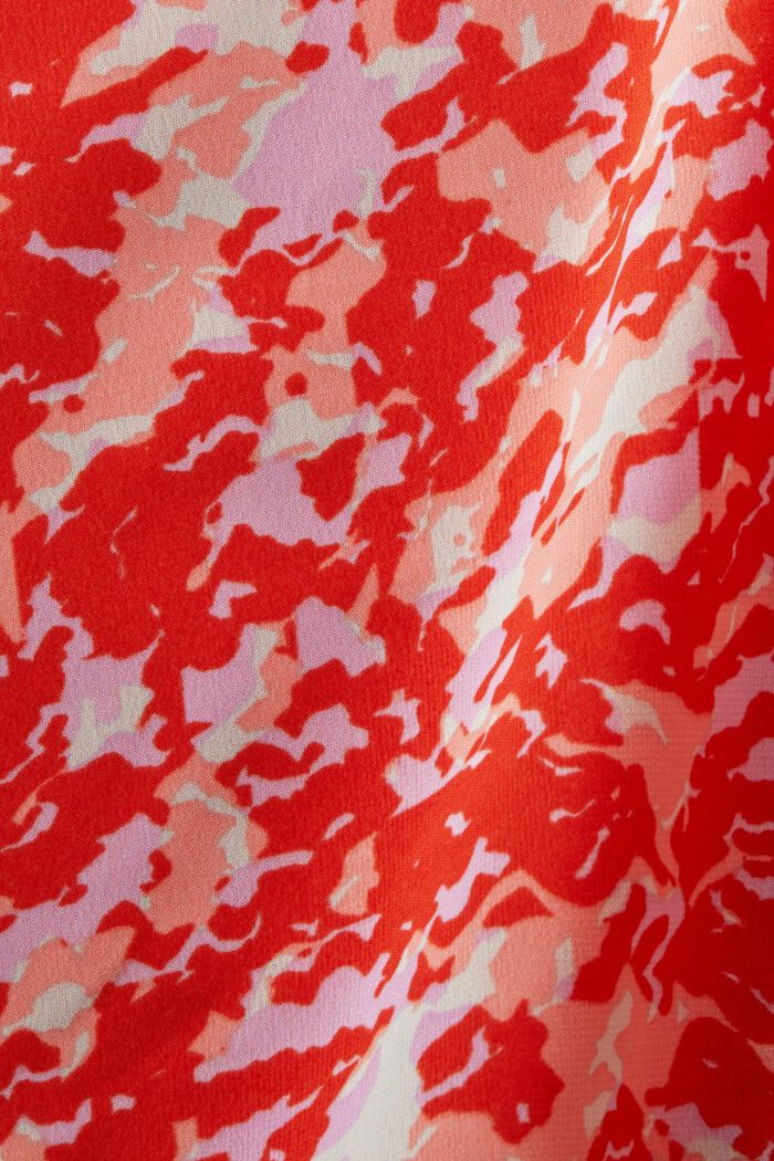 Blusa in crêpe di chiffon stampato, PASTEL ORANGE, detail image number 5