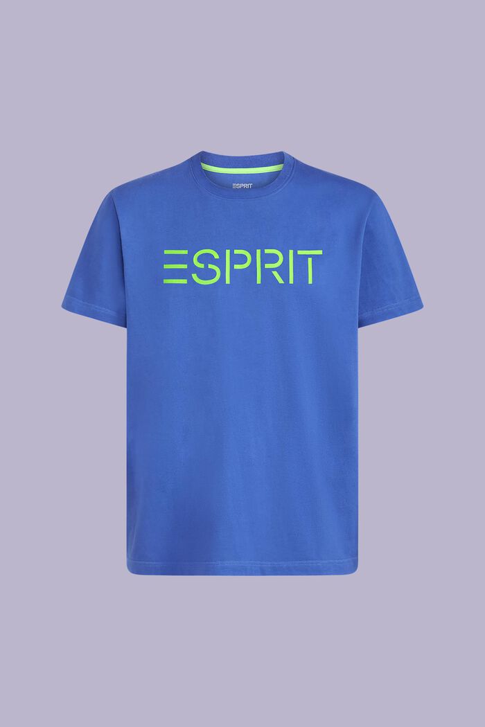 T-shirt unisex in jersey di cotone con logo, BRIGHT BLUE, detail image number 6