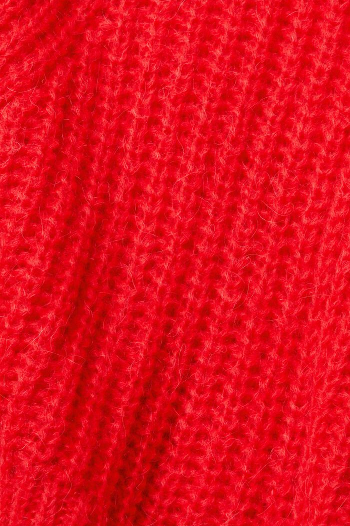Con alpaca: pullover a maglia, RED, detail image number 1